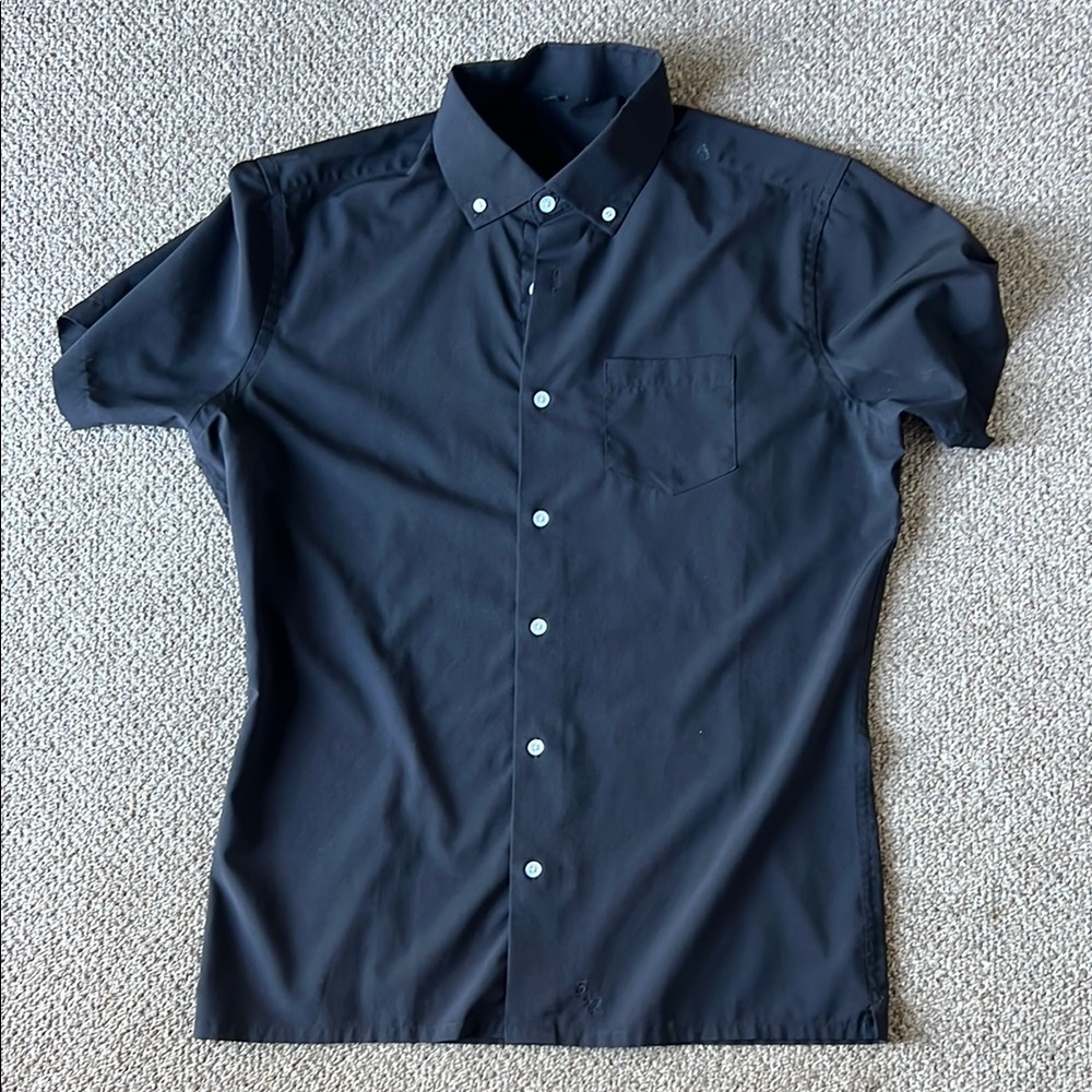 Black Casual Button Down Shirt
